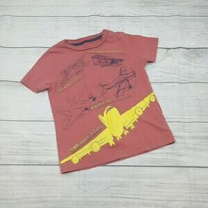 2/3 Mini Boden Airplane Graphic Tee